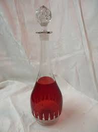 Vintage Ruby Flash Crystal Decanter | eBay