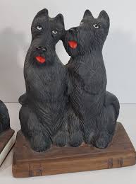 Department 56 Scottish Terrier Scotty Black Dog Bookends Pair 1984 Ceramic | eBay