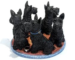 Candle Holder Black Scotty Dogs Candle Holder "scottish Terriers" Continental Creations© Five Black Dogs Candle Holder - Etsy