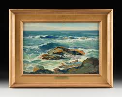 Lot - FRANZ ARTHUR BISCHOFF (American 1864-1929) A PAINTING, "California Coast," 20TH CENTURY