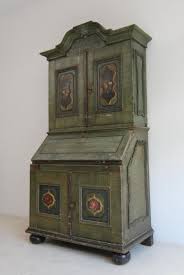 18th Century Original Painted Baroque Secretary For Sale at 1stDibs
