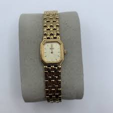 Rare montre femme vintage Seiko 4N00-5249 quartz cadran doré ton or | eBay