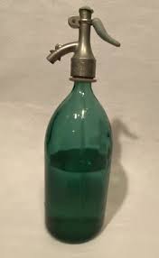 Vintage Aqua Blue Seltzer Bottle Soda Water Siphon Apa ...