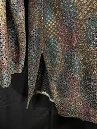 80s Vintage Rainbow Metallic Sequin Top Size Large | eBay