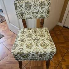 Vtg MASLAND DURAN Sewing Chair w/ Storage Under Seat Gold Eagle Brown & Tan for Sale in Huntington Beach, CA - OfferUp