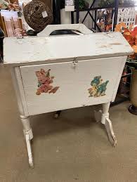 Vintage White Sewing Box $45.00 22x12x28” tall