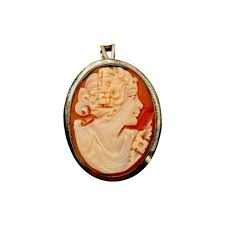 Vintage Sterling Silver 925 Hand Carved Cameo Pendant Pin ...