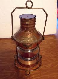 Rare Vintage Tung Woo Not Under Command Oil Brass Ship Boat Lantern Red Insert | #1730771745