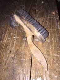 Vintage Shoe Shine Brush Horse Hair Wooden Double Sided Spinning Brush 11” Long - Etsy