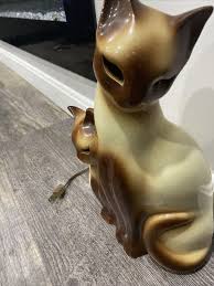 Rare Vintage Siamese Cat TV Lamp Underwriters Laboratories Inc Works | eBay