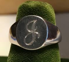Vintage 18KT Gold HGE Stamped & Engraved Monogram "J" Ring ...