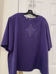 Grove Avenue Purple Top Blouse Womens Plus Sz 26W Short ...