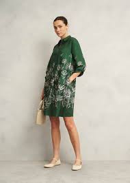 Dark Green Marci Tunic Dress | Hobbs US |