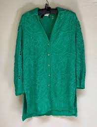Anthropologie Akemi + Kin XS Abacos Eyelet Embroidered Tunic Shirt Blouse Green | eBay
