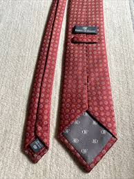 Men's tie 59” Daniel De Fasson Red, 100% Silk Dotted | eBay