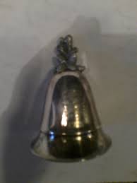 Kirk Steiff Silverplate Christmas Bell Shaped Ornament/music ...