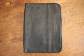 IL Vakketta Bisonte Black Leather Portfolio Attaché Folder ...