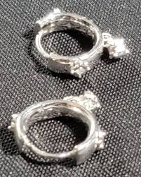 Kendra Scott "JOELLE" Huggie Earrings In White Crystal | eBay