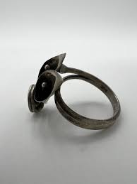 Stuart Nye Ring Vintage Adjustable Sterling Silver 925 Double Calla Lily Swirl | eBay