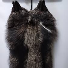 EUC Vintage 1960's Silver Fox Fur Shawl - Stole Scarf | eBay