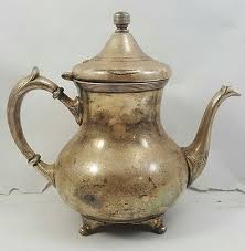 Antique SILVER-PLATED COPPER Coffee Pot, Creamer & Sugar Bowl MERIDAN B. CANADA | eBay