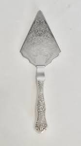 Vintage FALSTAFF Cake Slice Cake Server Sheffield Silver Plate Embossed Rose Handle Excellent Condition - Etsy