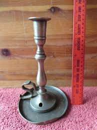 Vintage Bradley Hubbard BRASS CANDLE HOLDER Night Chamber ...