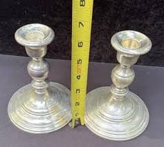 Pair Vintage Cartier Hurricane Candlesticks Sterling Silver ...