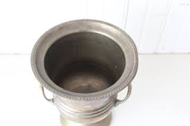 Vintage Brass Pedestal Champagne Bucket - Indoor Brass Urn ...