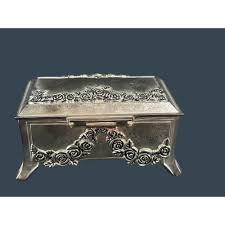 1930s Vintage Hand Carved Brass Metal Velvet Inside Box Collectible Rare W942 | eBay