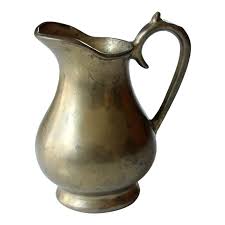 Vintage 1960s Heavy Weight Brass Pitcher | Chairish