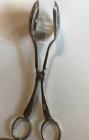 Vintage Silver Plate 10 1/2” Salad Tongs Made in Italy ...