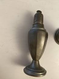 Vintage EMPIRE Pewter Salt/Pepper Shaker Set-Glass Lined Weighted Base #745 | eBay