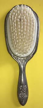 VTG Vanity Heavy Silver Plate Metal Hair Brush with Raised Floral Design 8" | eBay Australia