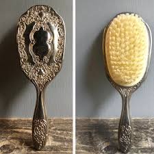 Vintage Silver Plated Hair Brush, Vintage Hair Brush, Hair Brush, Vintage Silver and Platsic Hair Brush, Vintage Brush, 1940's, Brush - Etsy India