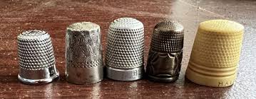 Lot - A Collection of Vintage Thimbles including Silver & Silver Plate