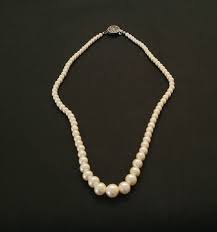 Antique Art Deco Sterling Silver Faux Pearl Necklace | eBay