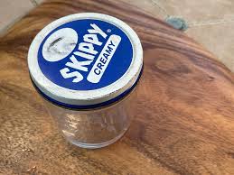 Vtg SKIPPY Peanut Butter Jar Measuring One Side Third Cups ...