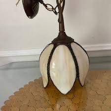 Vintage Slag Glass Peach Blossom Shade Ceiling Light - Etsy