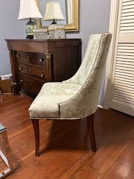 Vintage Slipper Chair with Toile Upholstery - Royal Antiques