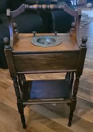 31" Vintage Wooden Smoke Stand With Brass Zodiac Ashtray And Drawer Korea Rare | eBay