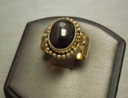 Vintage Estate Ancient Roman Style 925 Gold Vermeil Bezel ...