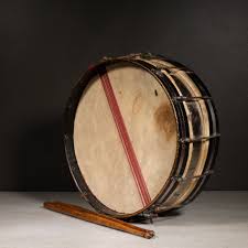 Vintage Calfskin Snare Drum and Drumsticks c.1920-1950 ...