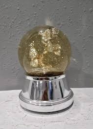 Vintage Snow Globe Doves in a Tree Music Box Gold Silver | eBay