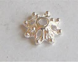 8mm* Bead Caps 8pt Star Flower Beadcaps Silver/gold/bronze ...