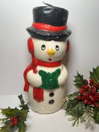 Vintage Snowman Candle, 1980's Christmas Candle, Unused ...