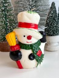 Vintage Snowman Candle: 1980s Christmas Decor - Etsy