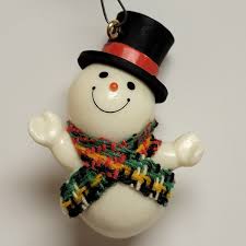 Hallmark Snowman Christmas Ornament 1981 Vintage Happy Face ...