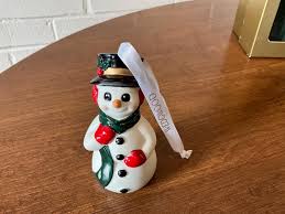 Wedgwood Christmas Snowman Ornament With Box - Etsy