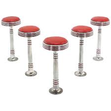 Set of Five Bolt Down Swivel Bar Stools at 1stDibs | bolt down bar stools, bolt down bar stools with backs, bolt down stools